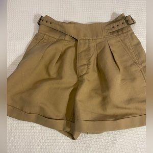 Banana Republic high waist shorts Missy size 2 button front side buckles